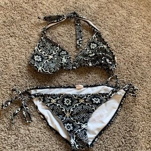 Target Xhilaration Black and white sequin bikini